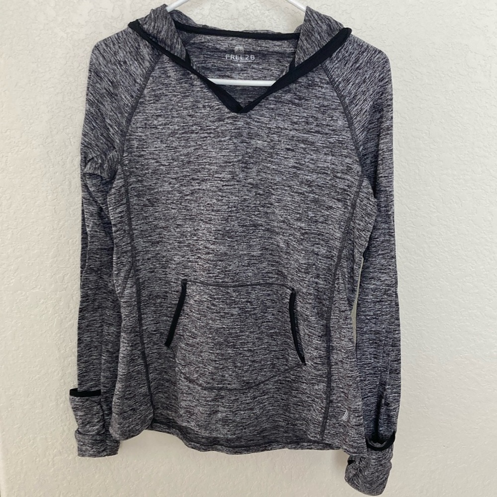Free 2 Be by Free Country Hooded Workout Top